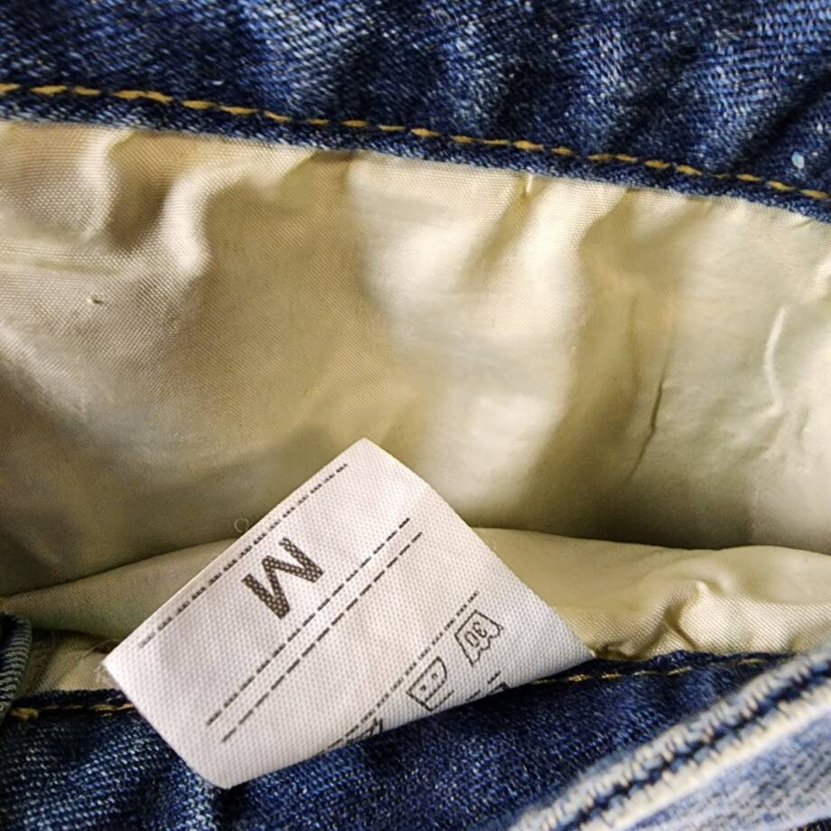 Madonna & Co Denim Mini Skirt Womens M Light Wash Embroidered Button Zip Closure