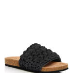 JW Anderson Ca/Fa Slip On Slide Sandals Men's 8 Black Crocheted Lace Detailing