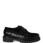 Off-White For Walking Dress Shoes Men's 11 Black Stripe Pattern At Sole Lace Up