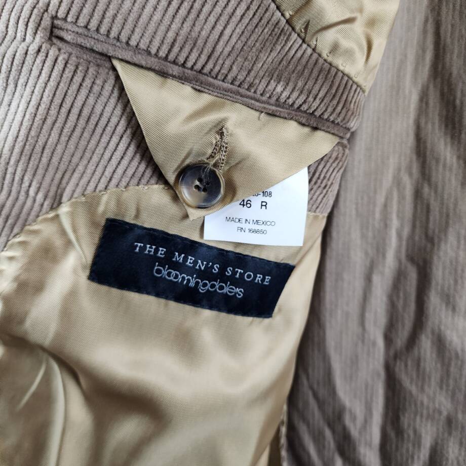 The Men's Store at Bloomingdales Corduroy Regular Fit Sport Coat 46R Light Brown
