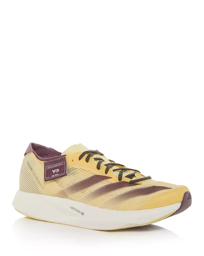 adidas Y-3 Takumi Sen 10 Low Top Sneakers Men's 8.5 Yellow/Purple Side Logo Tab