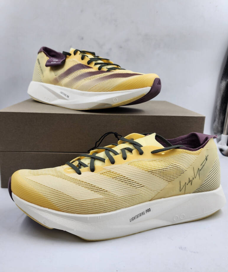 adidas Y-3 Takumi Sen 10 Low Top Sneakers Men's 8.5 Yellow/Purple Side Logo Tab