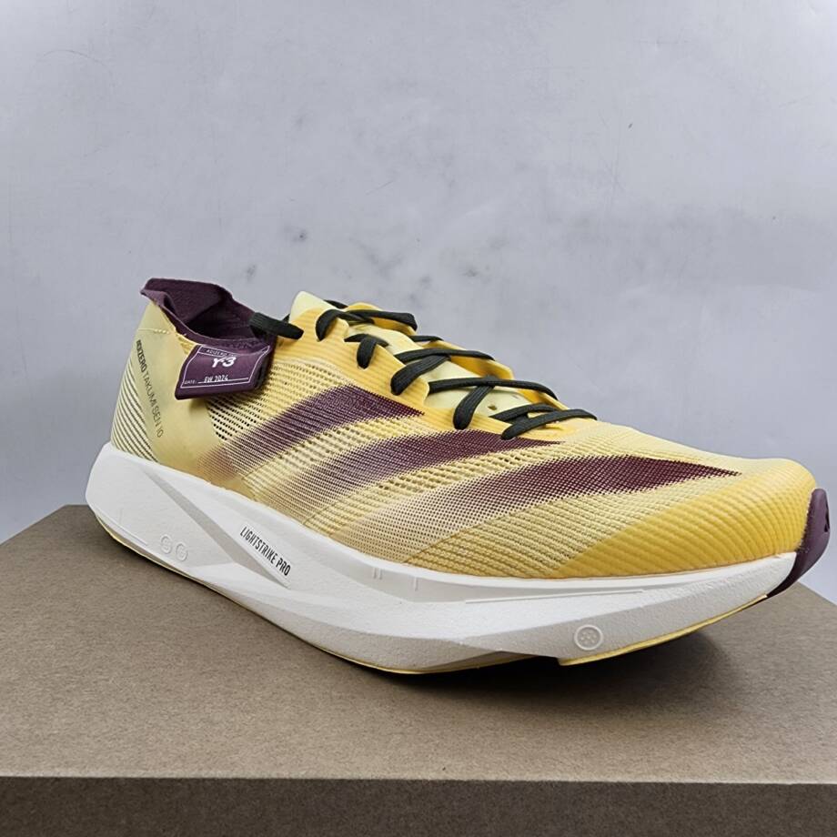 adidas Y-3 Takumi Sen 10 Low Top Sneakers Men's 8.5 Yellow/Purple Side Logo Tab