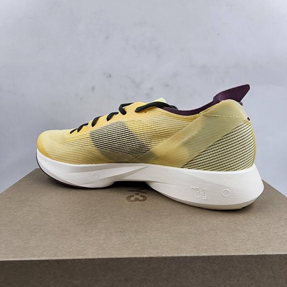 adidas Y-3 Takumi Sen 10 Low Top Sneakers Men's 8.5 Yellow/Purple Side Logo Tab