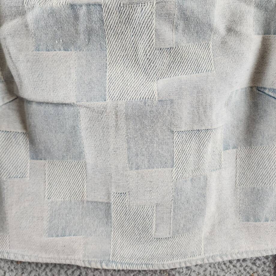 Sadie & Sage Aloha Reversible Denim Vest Women's M Blue Sleeveless Zip Closure