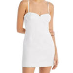 FRENCH CONNECTION Whisper Corset Dress Women's 8 White Sleeveless Zip Closure