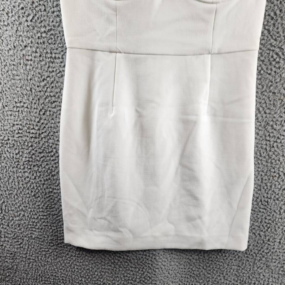 FRENCH CONNECTION Whisper Corset Dress Women's 8 White Sleeveless Zip Closure