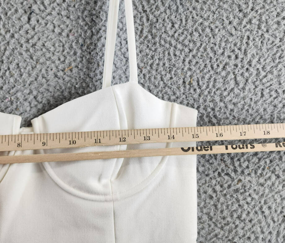 FRENCH CONNECTION Whisper Corset Dress Women's 8 White Sleeveless Zip Closure