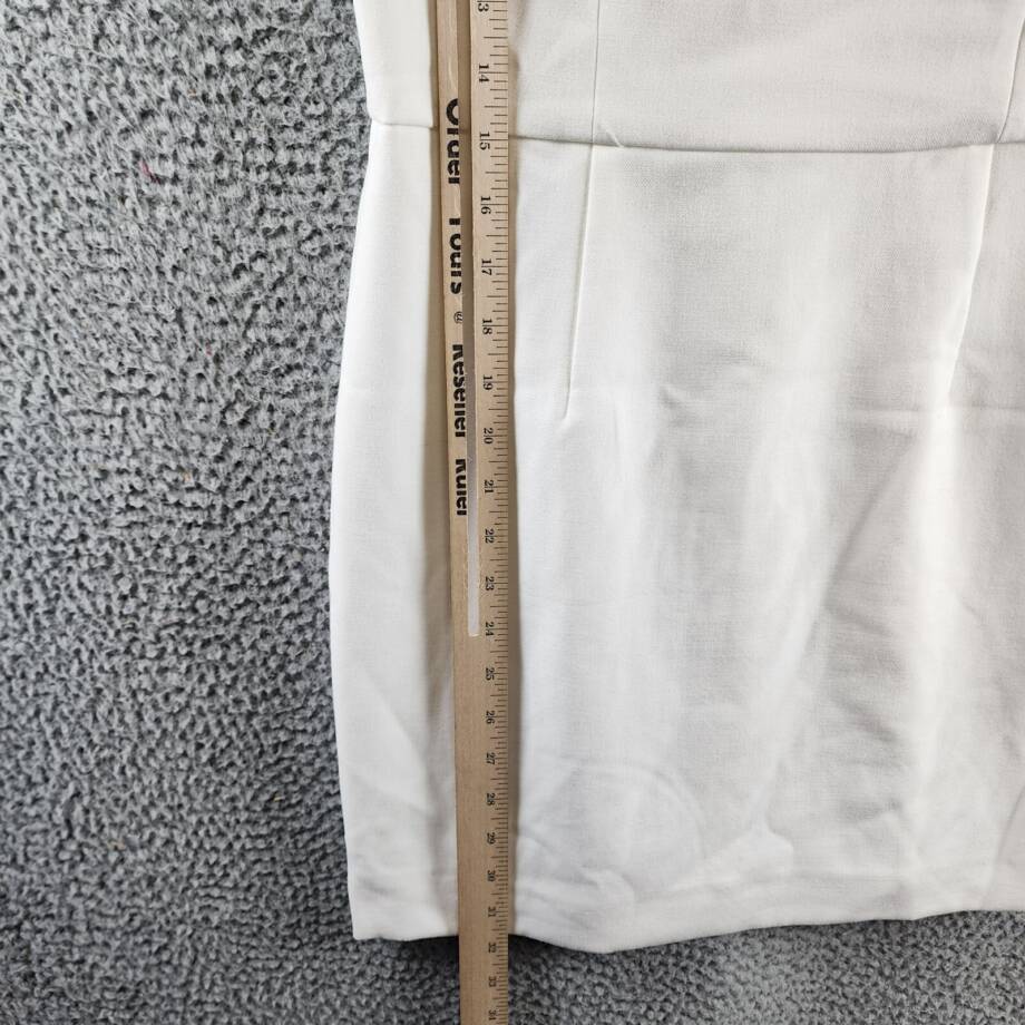 FRENCH CONNECTION Whisper Corset Dress Women's 8 White Sleeveless Zip Closure