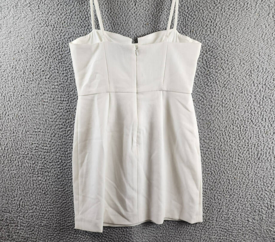 FRENCH CONNECTION Whisper Corset Dress Women's 8 White Sleeveless Zip Closure