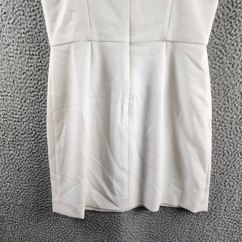 FRENCH CONNECTION Whisper Corset Dress Women's 8 White Sleeveless Zip Closure