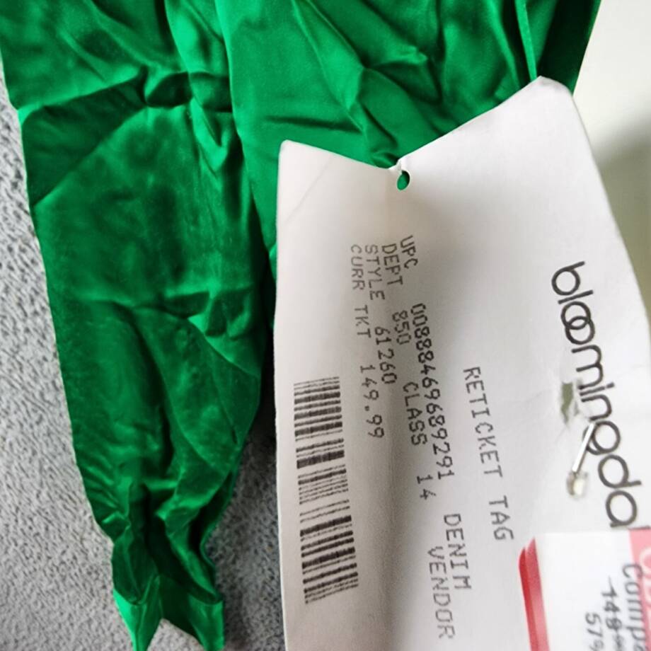 L'Agence Amani Satin Wrap Long-Sleeve Mini Dress Womens 00 Grass Green Tie Waist