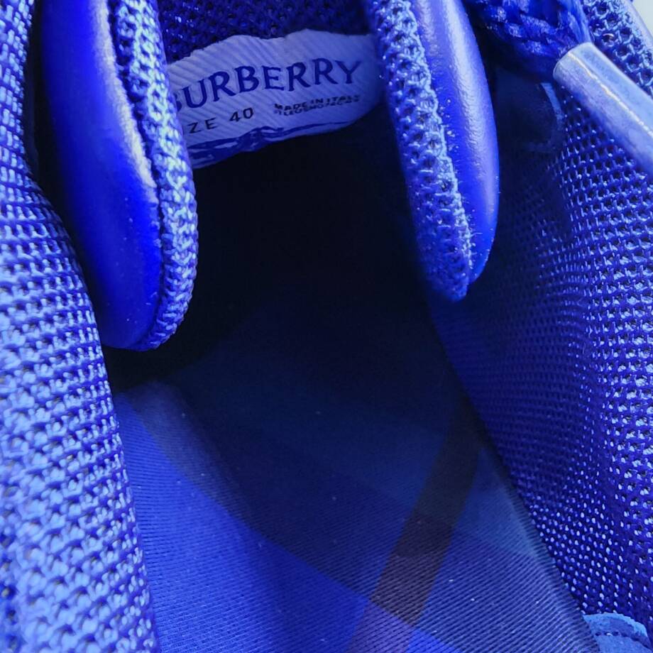 Burberry Leather Box Low-Top Sneakers Men's 40/7 US Knight Round Toe Lace Up
