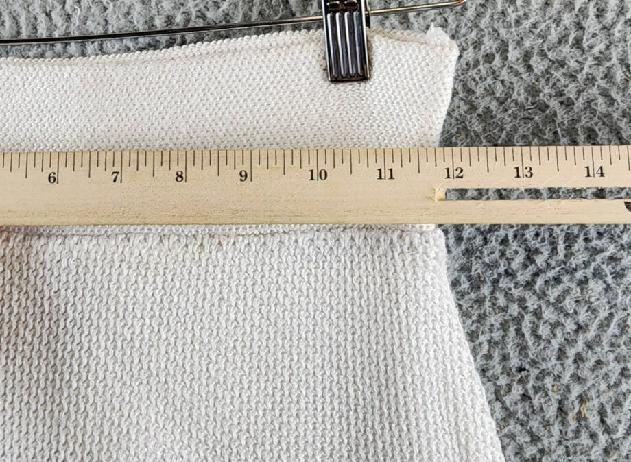 AQUA Pointelle Knit Midi Skirt Women's XS White Side Slit Elastic Waist Pull On