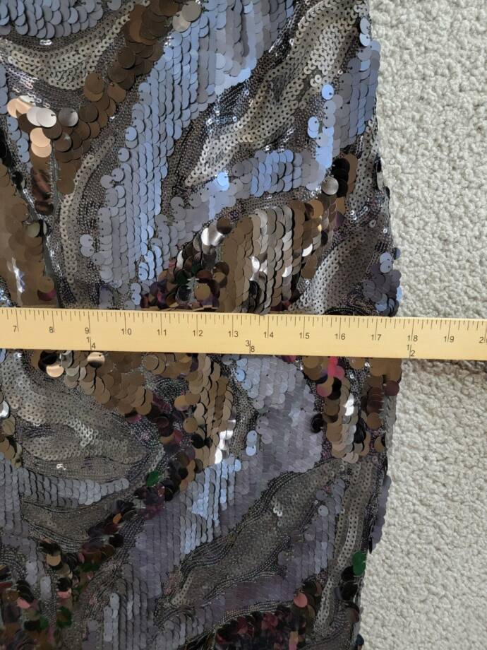 Ramy Brook Stanley Donnelly Sequin Midi Skirt Women's Black Back Zip Closure 2