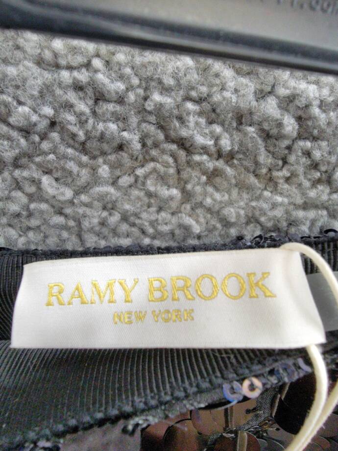 Ramy Brook Stanley Donnelly Sequin Midi Skirt Women's Black Back Zip Closure 2