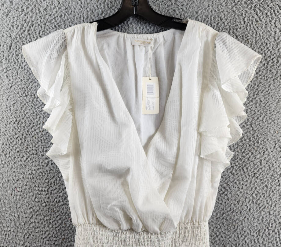 Ramy Brook New York Smocked Waist Bridget Dress Women's M Issco Pullover