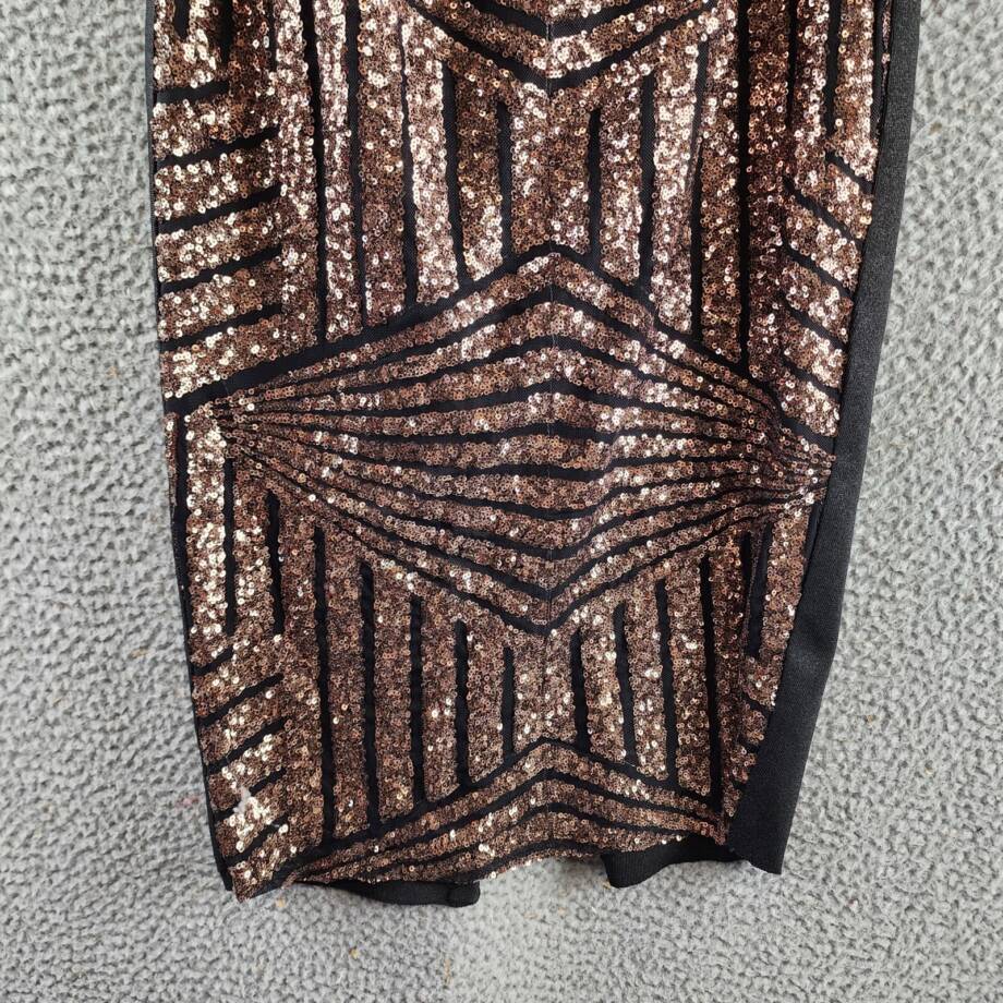 Gracia Embellished Party Pencil Skirt Women's Small Black Back Zip Closure