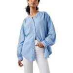 Rails Charlet Relaxed Fit Button Top Women's XS Vista Blue Solid Long Sleeve