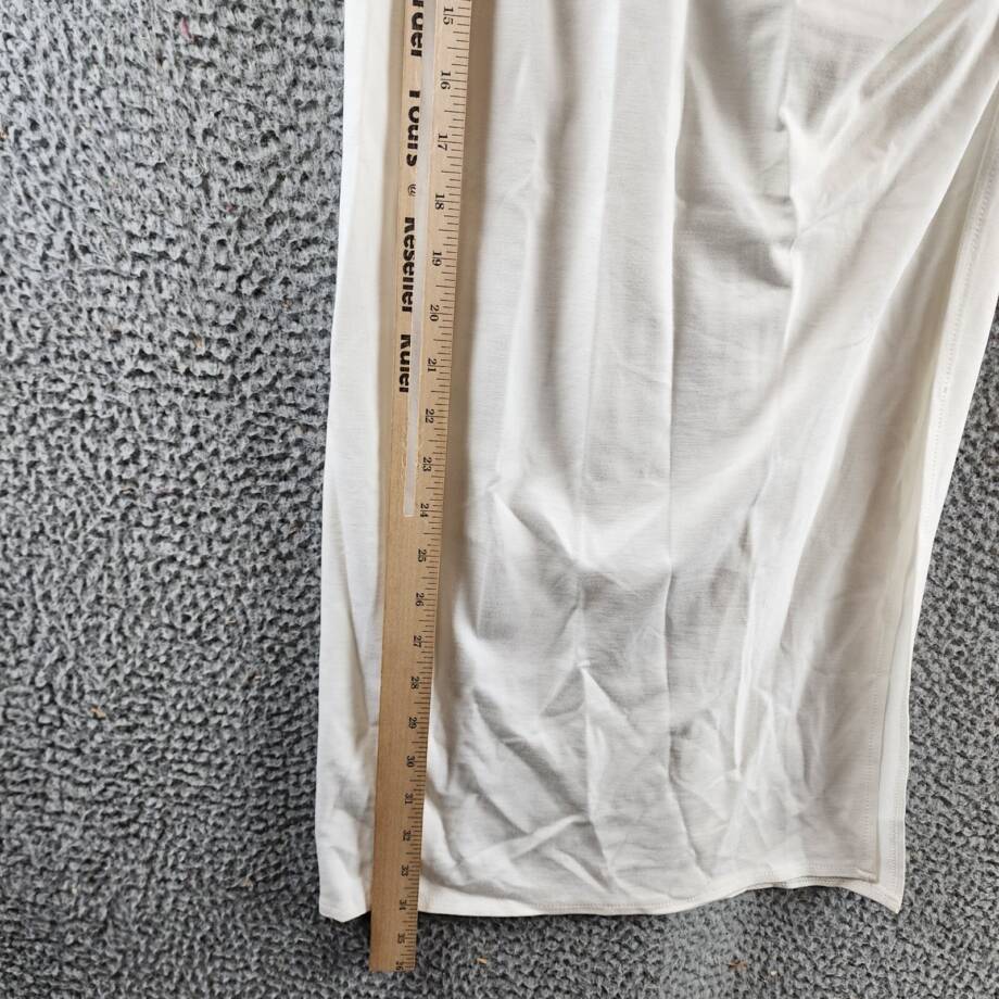 Another Mode Slit Long Ruffle Hem Long Skirt Women's Large White Pullon