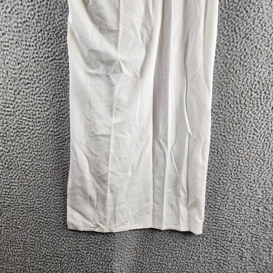 Another Mode Slit Long Ruffle Hem Long Skirt Women's Large White Pullon