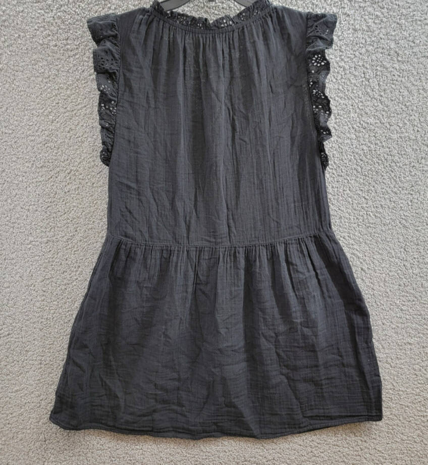 Velvet by Graham & Spencer Grace Ruffle Sleeve Mini Dress Women's S Black S/S