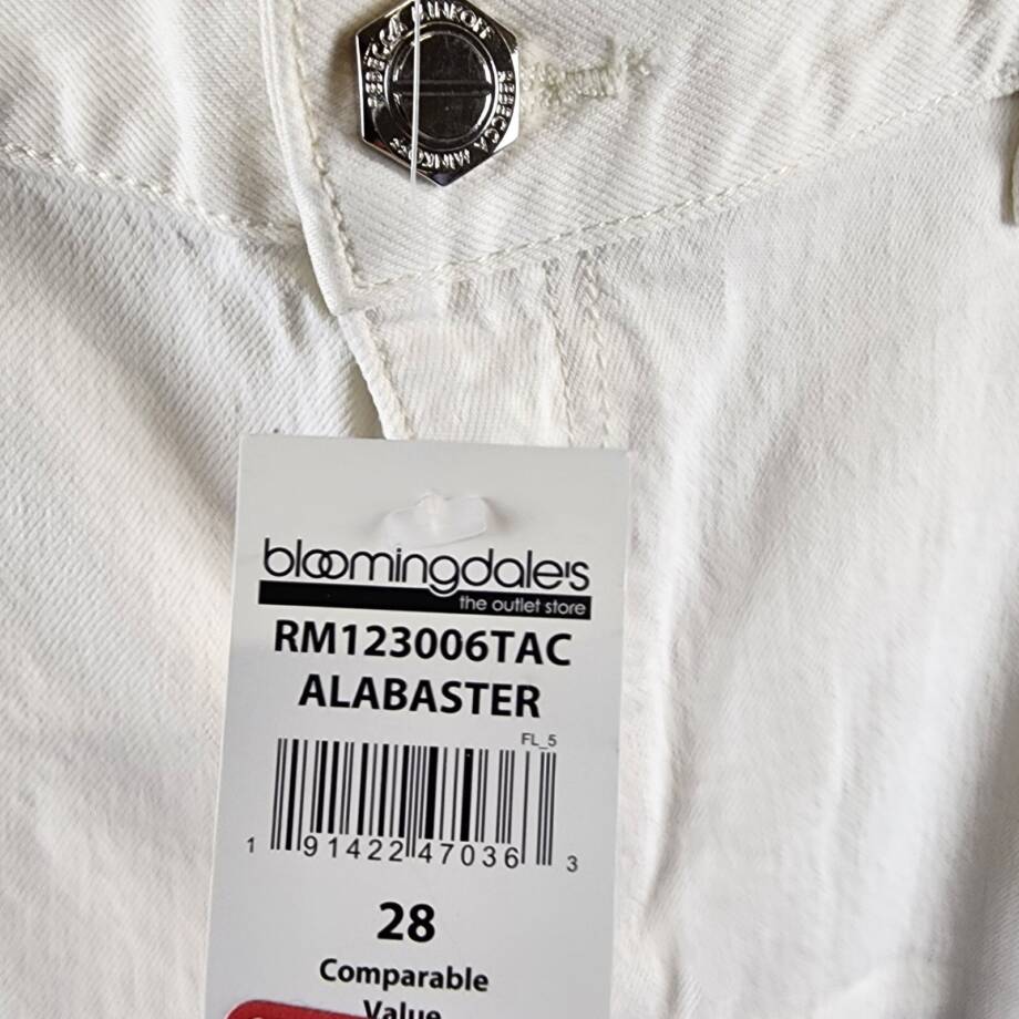 Rebecca Minkoff Stevie Relaxed Cargo Pants Women's 28 White Button Zip Closure