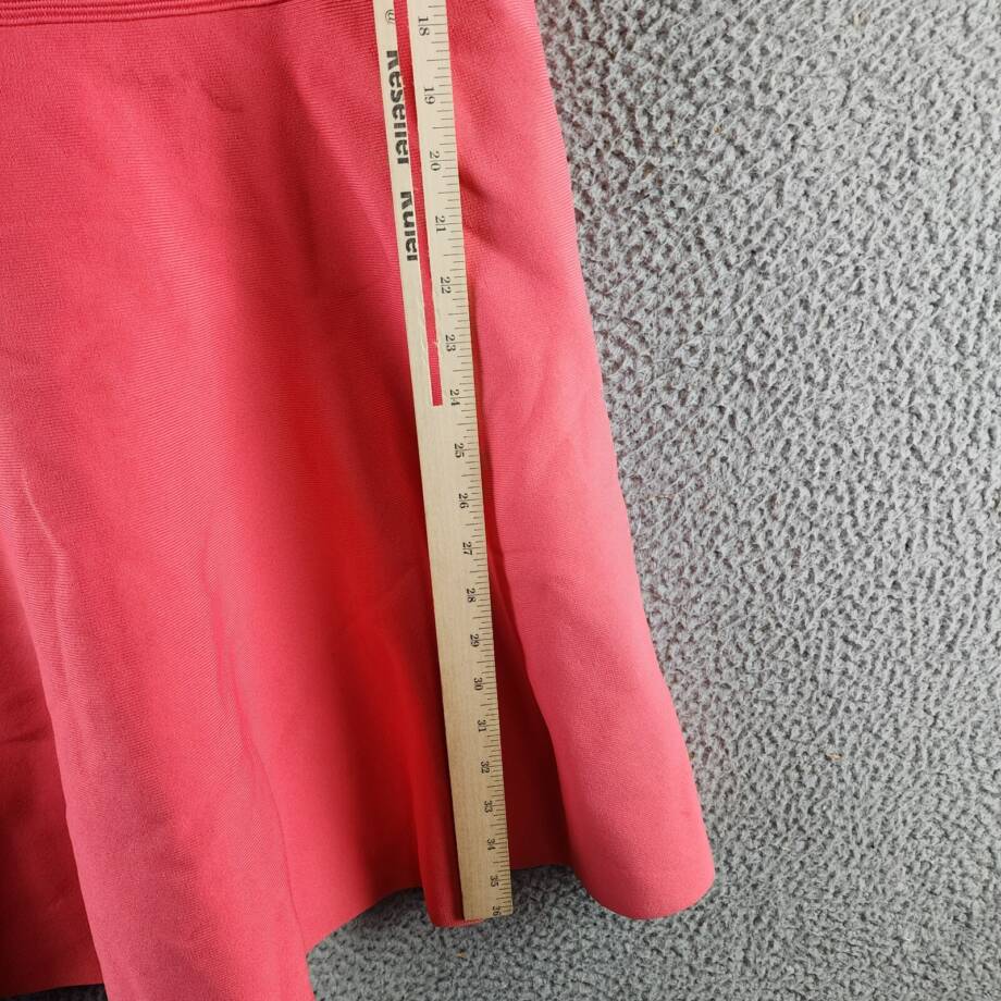 Ted Baker Havliy Puff Sleeve Skater Dress Women's 4 Coral Square Neck Back Zip