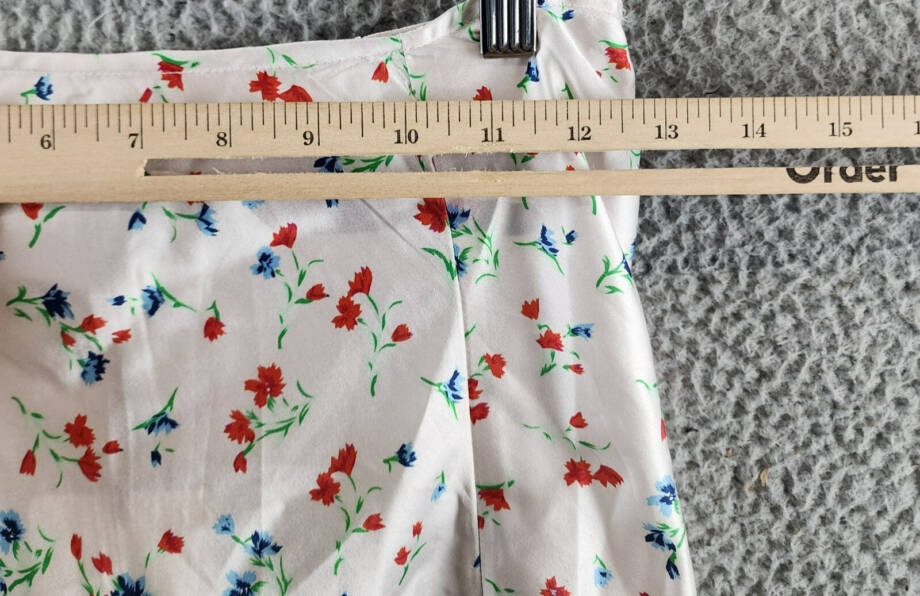 Bardot Annie Floral Midi Skirt Women's 4 White Multi Front Slit Side Zip Closure