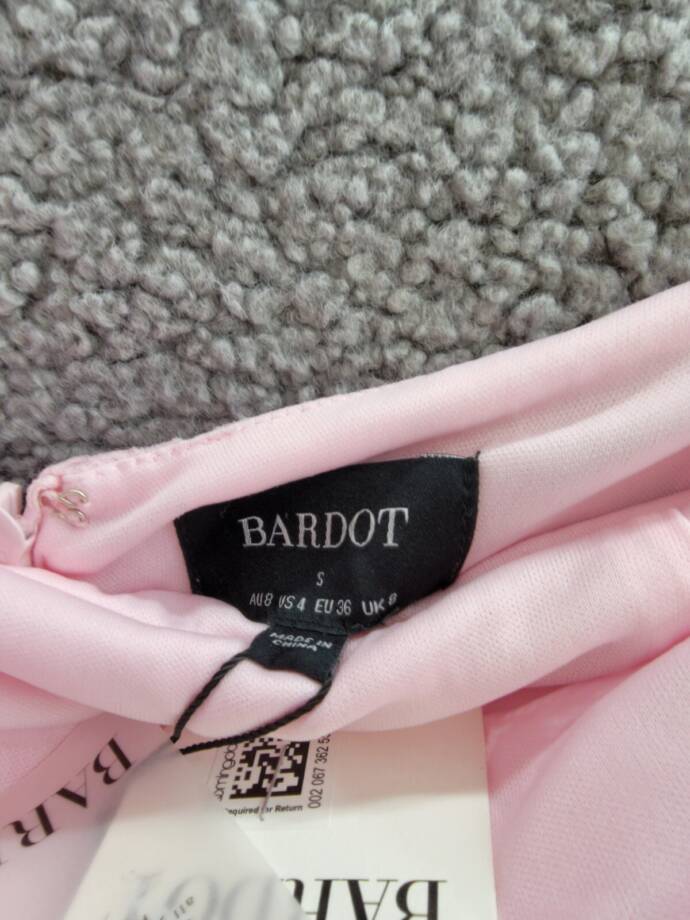 Bardot Albie Knit Maxi Dress Women's 4 Candy Pink One Shoulder Back Zip Closure