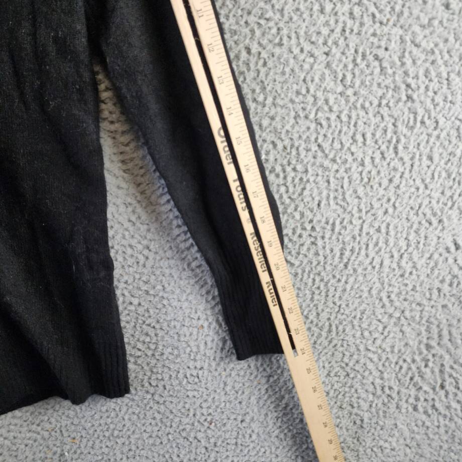 C by Bloomingdale's Cashmere Grandfather Cardigan Women's XS Black Long Sleeve