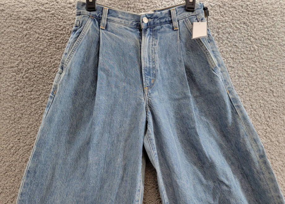 AGOLDE Ellis Trouser Jeans Women's 24 Baffle Wide Leg High Rise Zip/Button