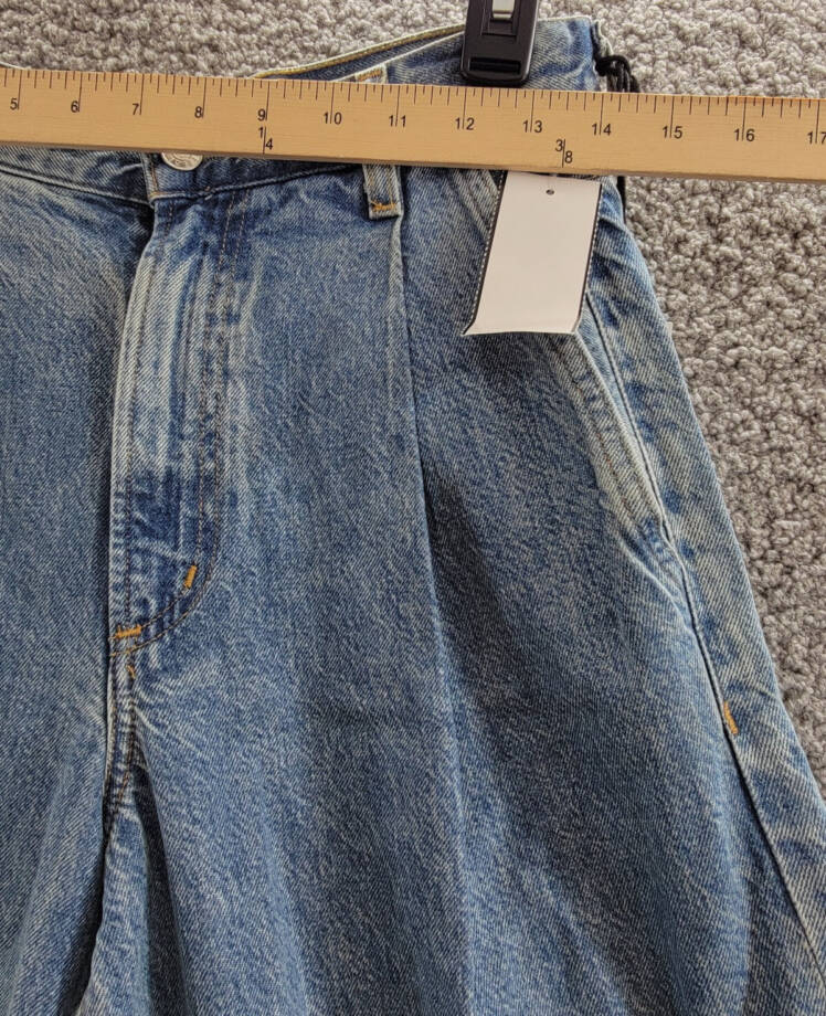 AGOLDE Ellis Trouser Jeans Women's 24 Baffle Wide Leg High Rise Zip/Button
