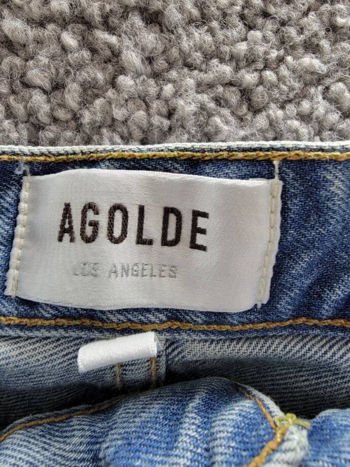 AGOLDE Ellis Trouser Jeans Women's 24 Baffle Wide Leg High Rise Zip/Button