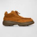 Burberry Nubuck Creeper Lace Up Mid Shoes Men's 42/9 US Segale Round Toe