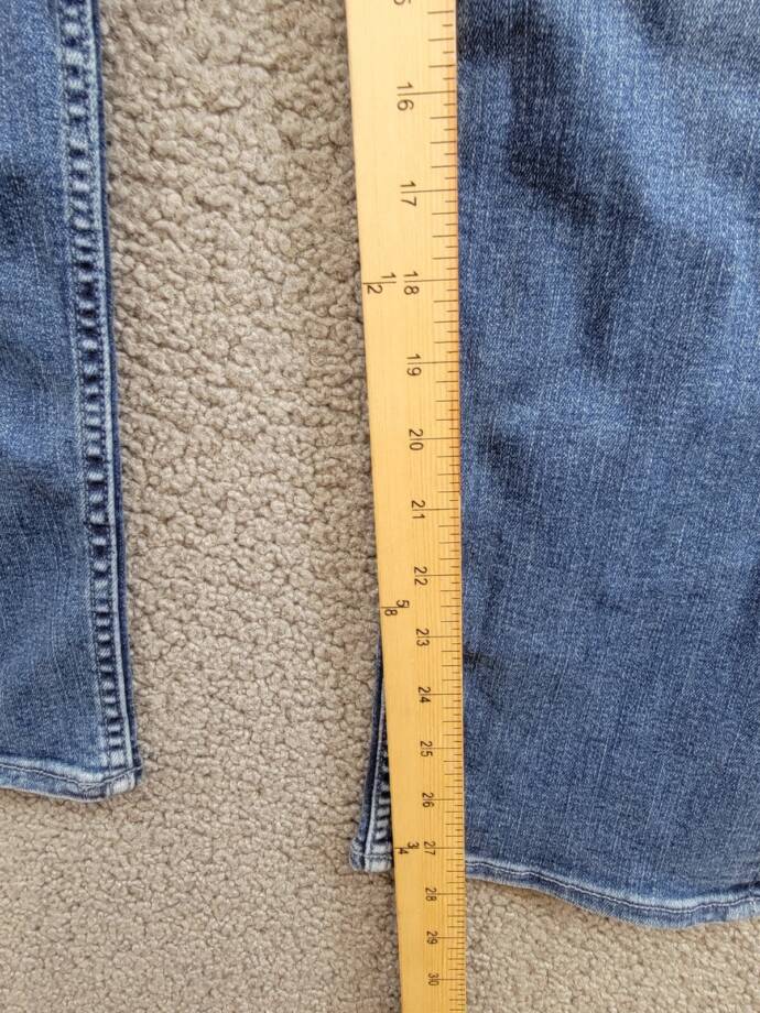Mother The High Rise Rider Flood Jeans Women's 28 Right On Zip/Button Closure