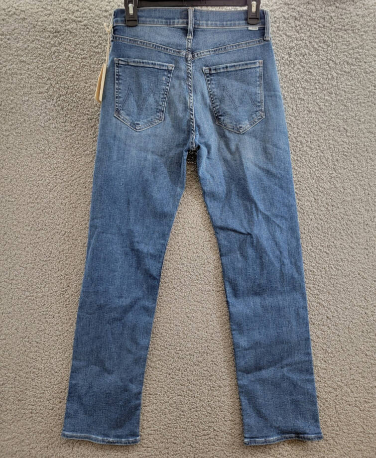 Mother The High Rise Rider Flood Jeans Women's 28 Right On Zip/Button Closure