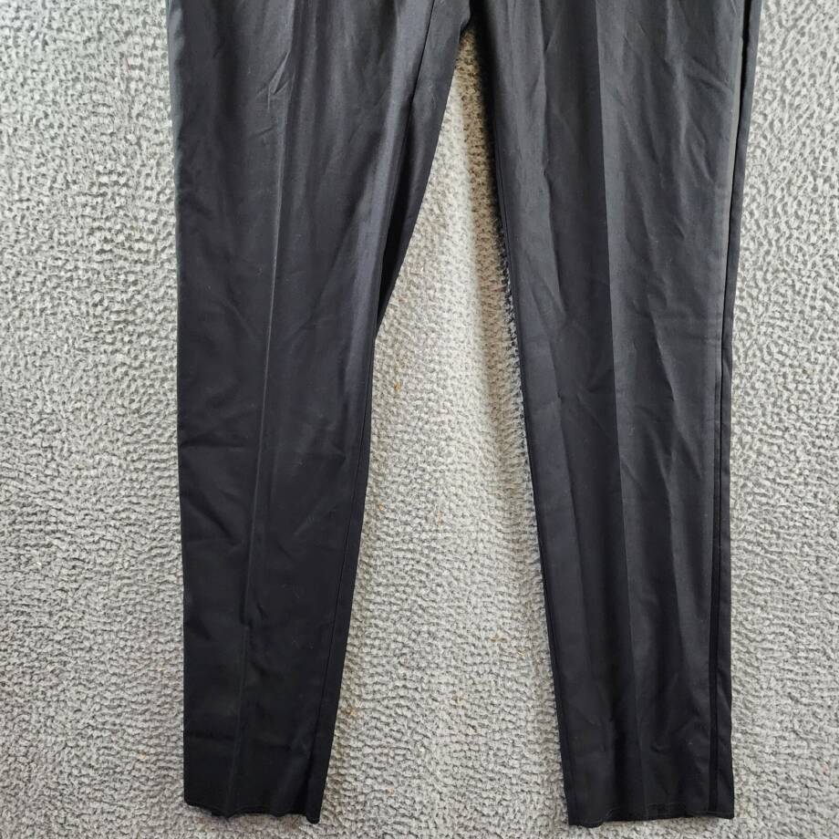 Ben Sherman Stretch Dress Pants Men's 34R Black Side Pockets Zip Hook & Bar