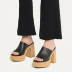 Stella McCartney Skyla Alter Eco Platform Slide Sandals Women 39 Black Slip On