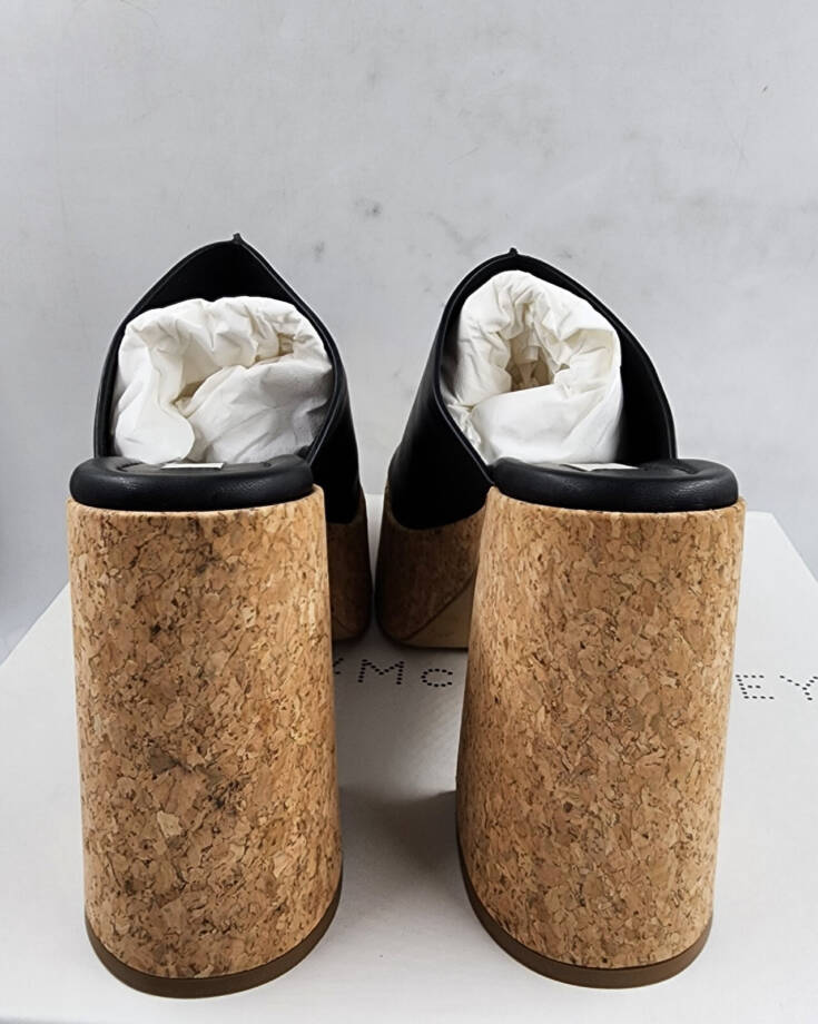 Stella McCartney Skyla Alter Eco Platform Slide Sandals Women 39 Black Slip On
