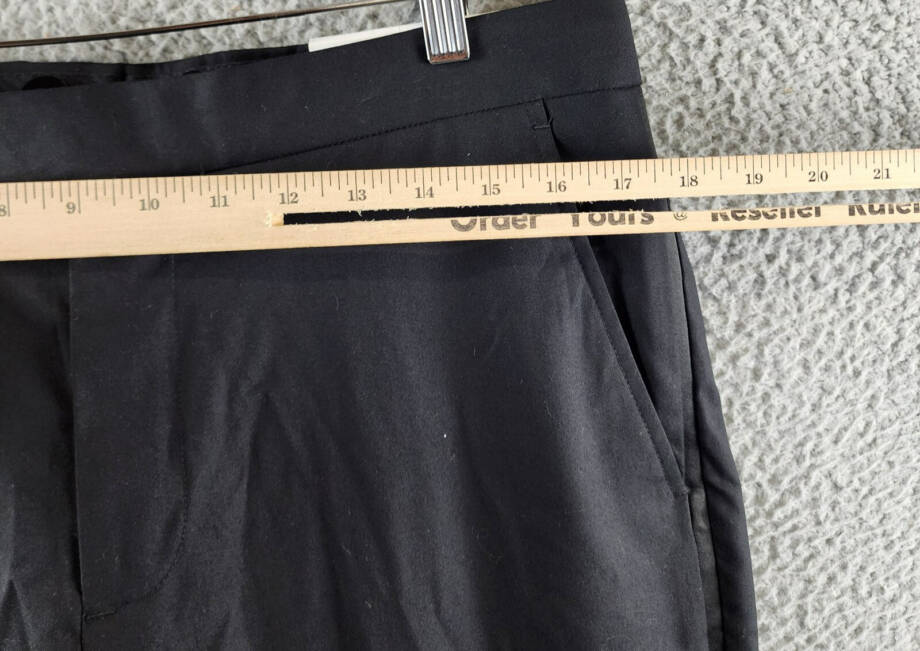 Ben Sherman Stretch Dress Pants Men's 34R Black Side Pockets Zip Hook & Bar