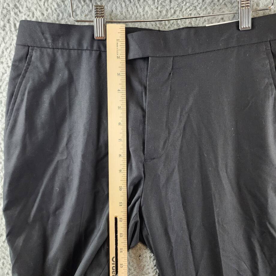 Ben Sherman Stretch Dress Pants Men's 34R Black Side Pockets Zip Hook & Bar