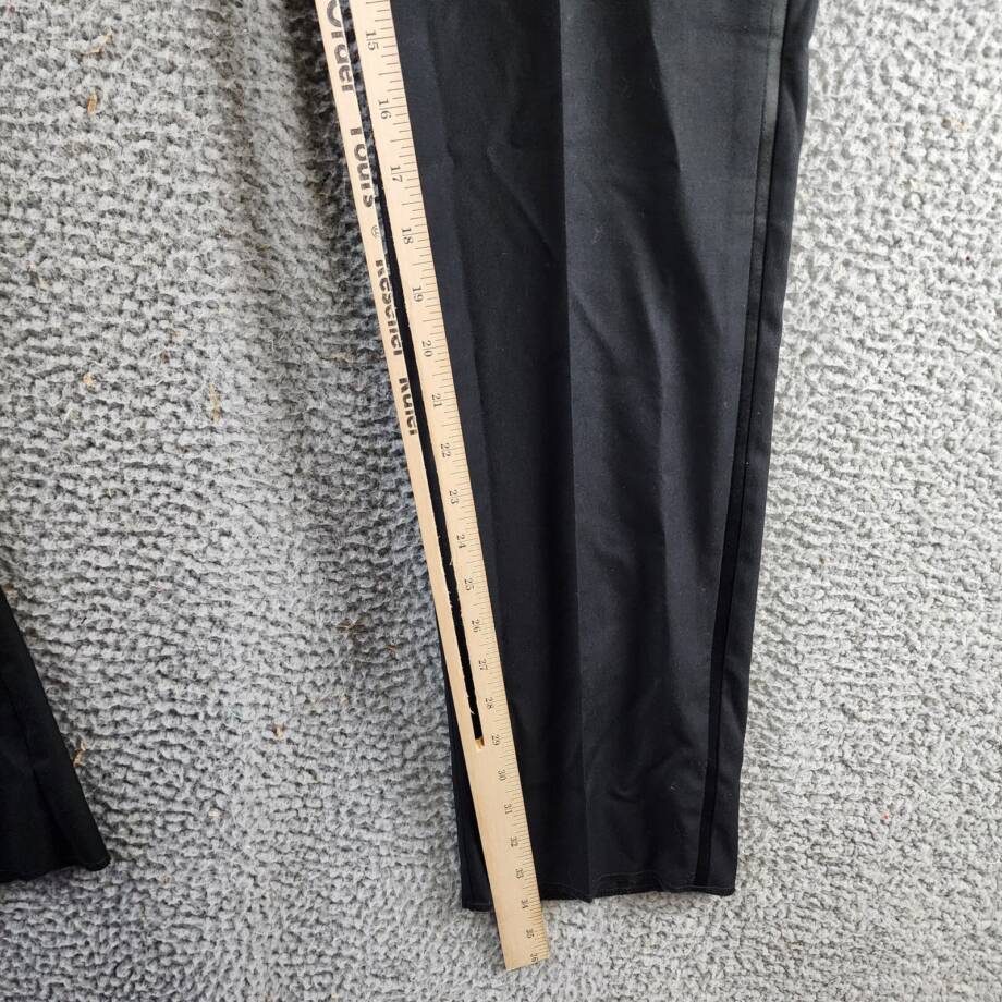 Ben Sherman Stretch Dress Pants Men's 34R Black Side Pockets Zip Hook & Bar