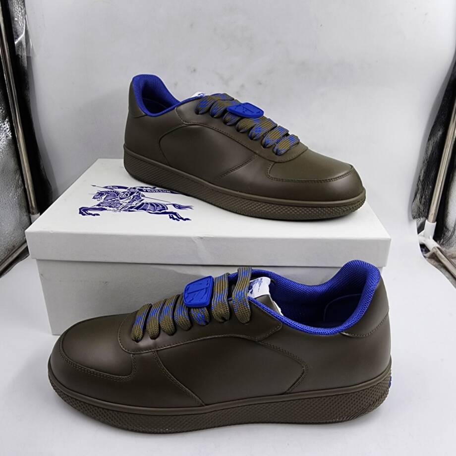 Burberry Terrace Low Top Sneakers Men's 46 Loch Lace Up Fastening Round Toe