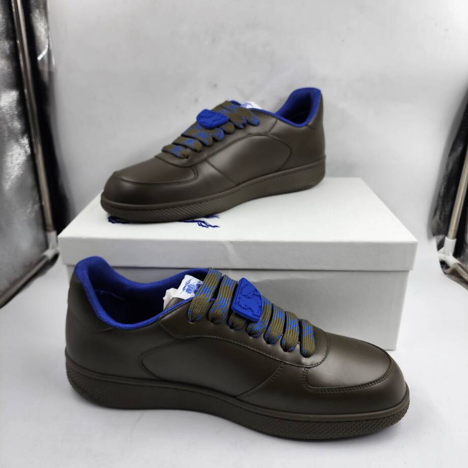 Burberry Terrace Low Top Sneakers Men's 46 Loch Lace Up Fastening Round Toe