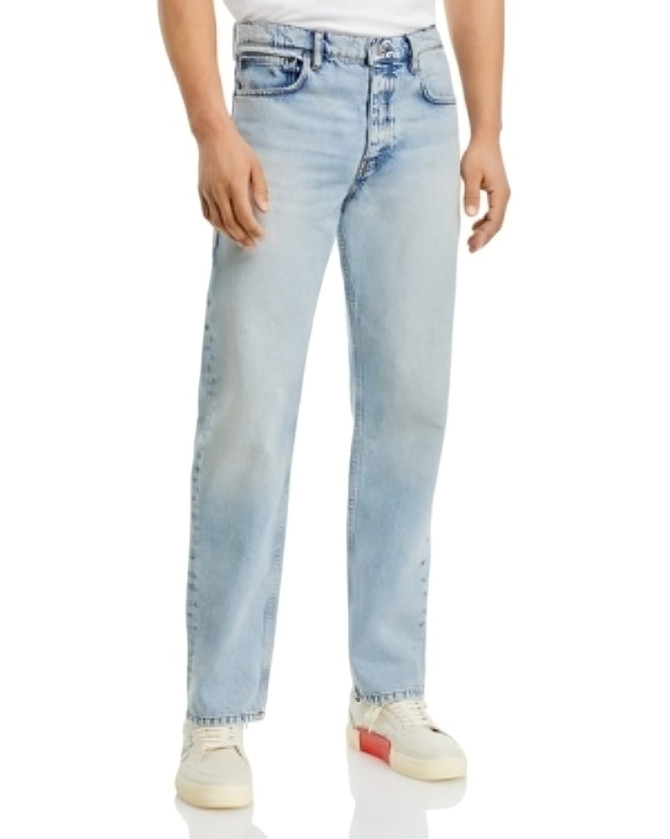 FRAME Straight-Leg Jeans Men's 34 North Sea Belt Loops Zip Fly Button Closure~