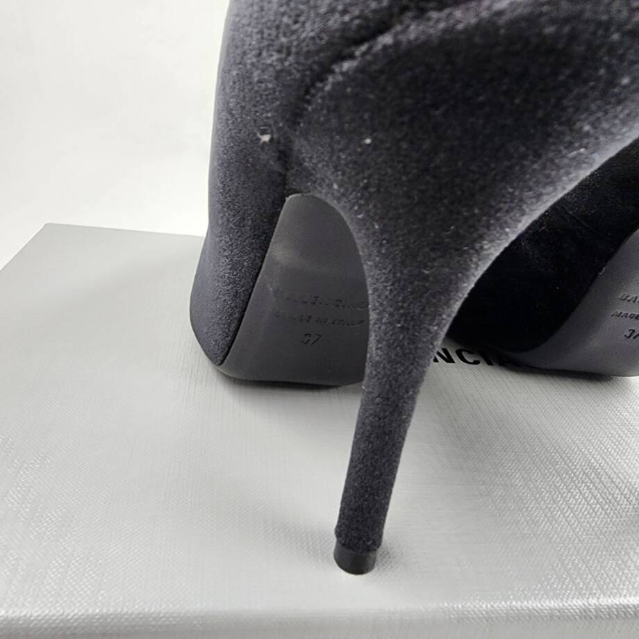 Balenciaga Stiletto Heel Knife Pointed Toe Pumps Women's 37 Black Slip On