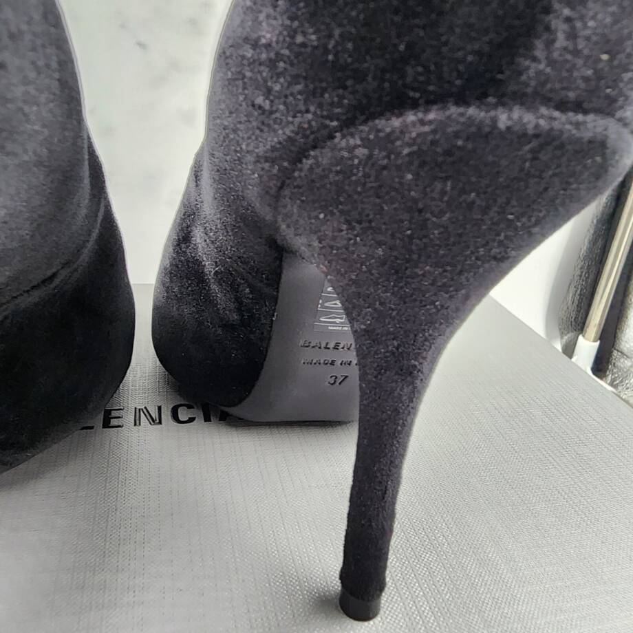 Balenciaga Stiletto Heel Knife Pointed Toe Pumps Women's 37 Black Slip On