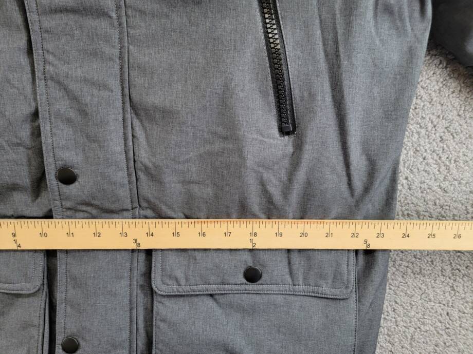 Club Room Parka Faux Fur-Hood Jacket Men's M Charcoal Heather Zip Snap Closure