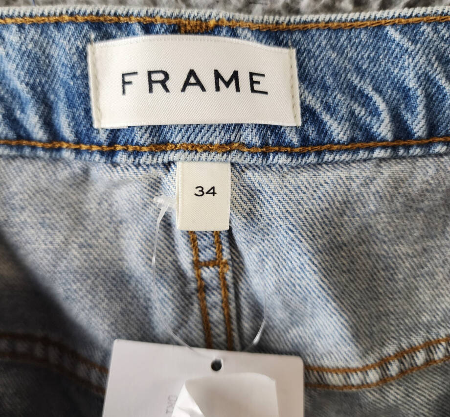 FRAME Straight-Leg Jeans Men's 34 North Sea Belt Loops Zip Fly Button Closure~